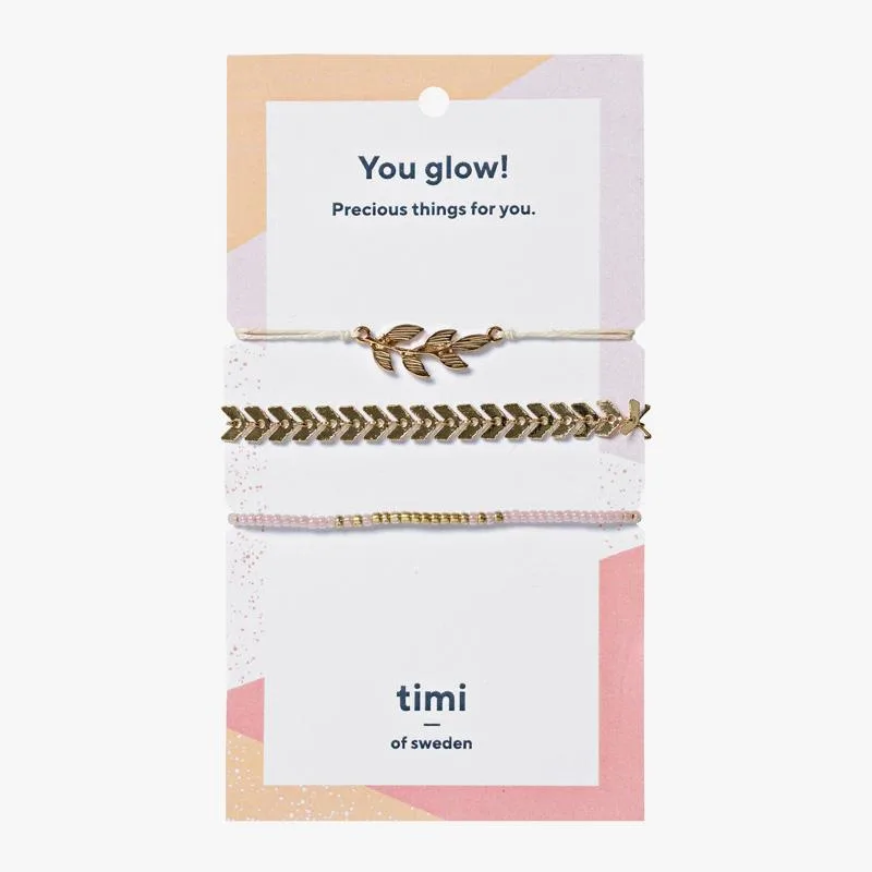 Zapestnice Three Frinedship, marelična