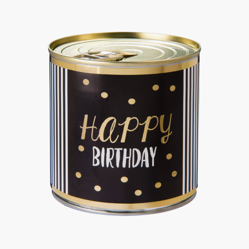 Torta v pločevinki s svečko - Happy Birthday, Brownie