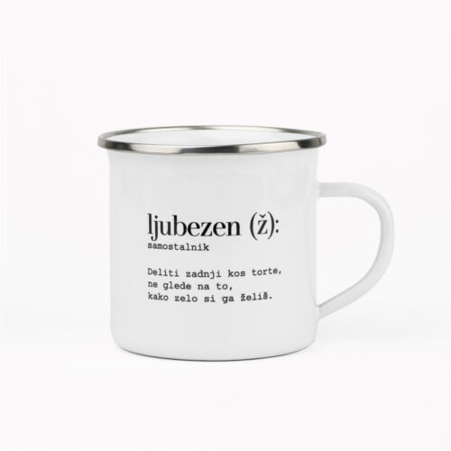 Emajlirana skodelica Ljubezen