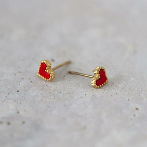Uhani Sarah Red Heart