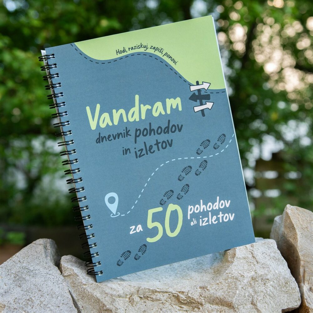 Vandram, pohodniski dnevnih, za pustolovce, belezka, darilo za rojstni dan, darilo za ljubitelje narave, gora in pohodnistva