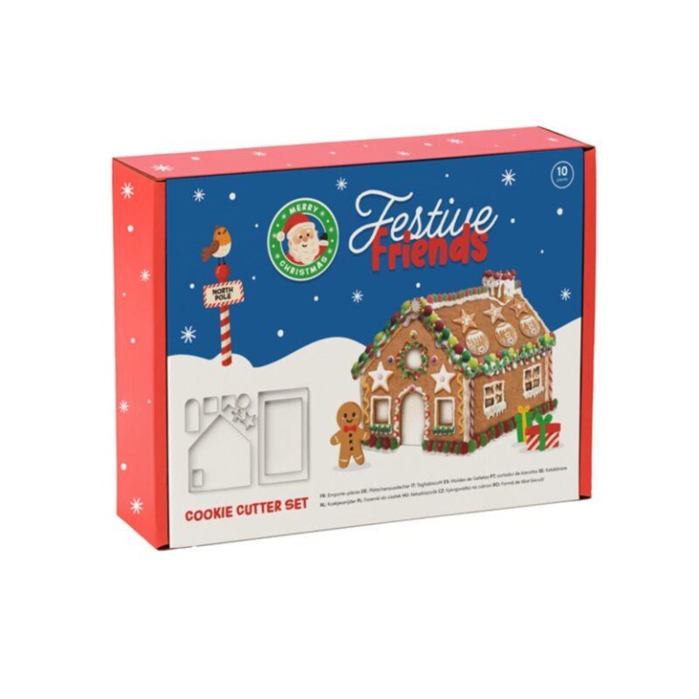 Set 10 modelčkov za medeno hi&scaron;ko Festive Friends Puckator XCOOK08