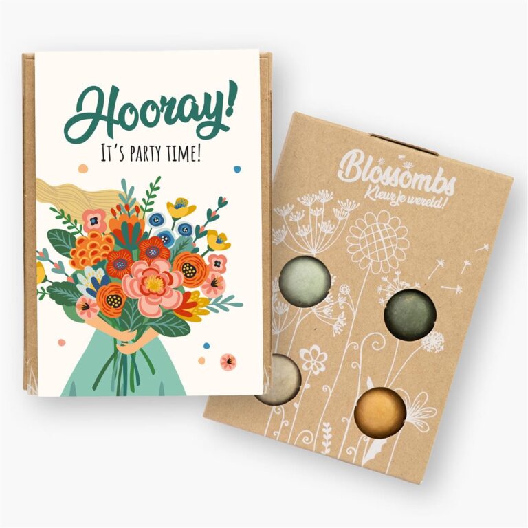 Set 4 cvetličnih bombic - Hooray, let's party Blossombs 101905